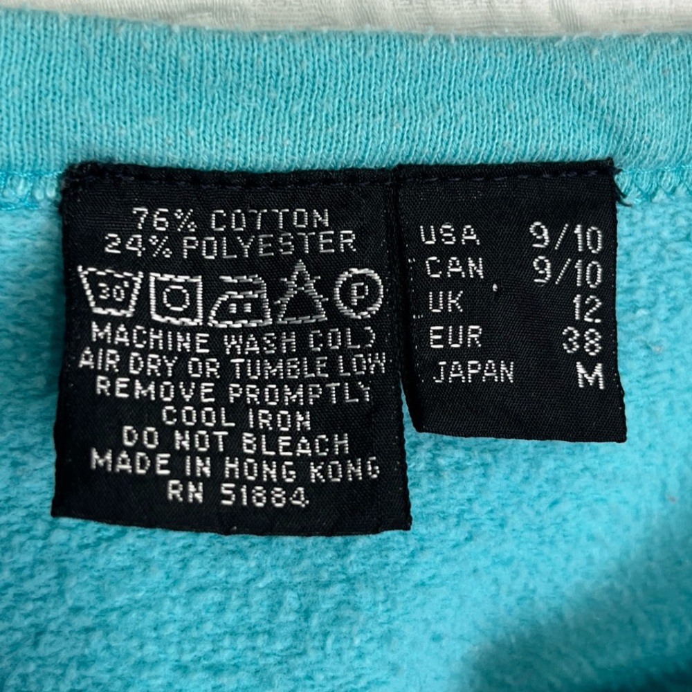 Vintage 86 Patagonia Womens 9 10 Sweatshirt Henley Snap Crew Pullover Blue Top - Picture 8 of 16